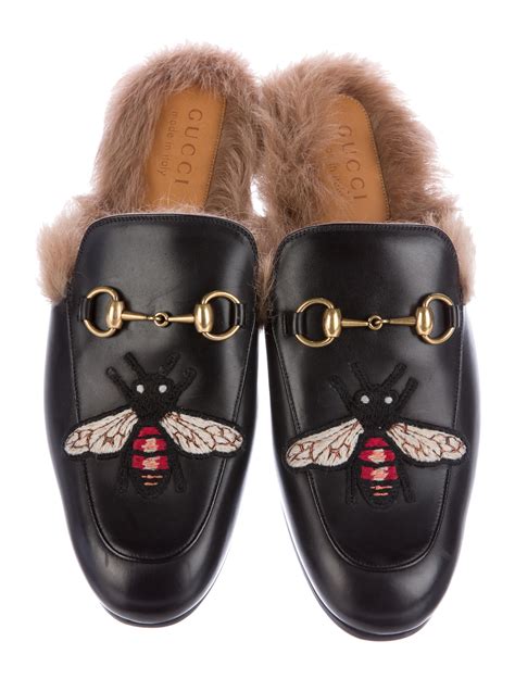 gucci full fur shoes|Gucci princetown fur sale.